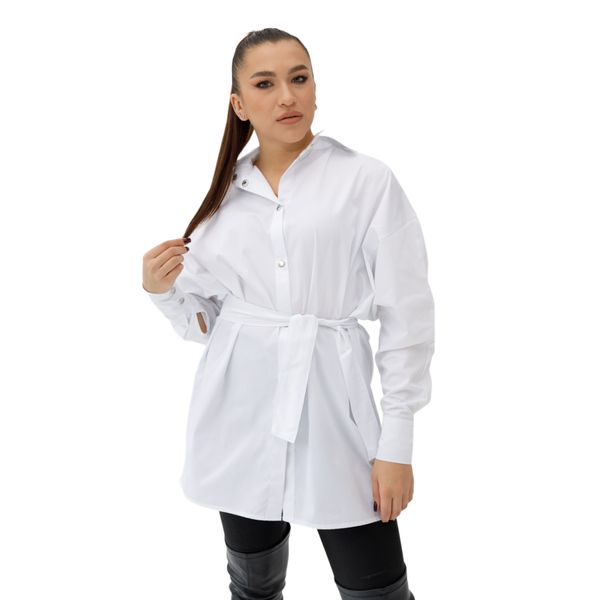 Рубашка "OVERSIZE" white BL/OV фото