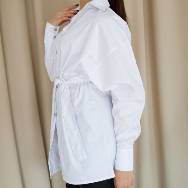 Рубашка "OVERSIZE" white BL/OV фото